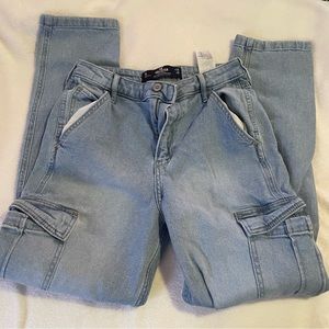 hollister denim cargo pants